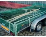 Cargo Netz 150 x 270 cmSchnelle einfache Montage mit Gummileine an Halteösen und Haken Ladehöhe anpassbar - inkl. Allzweck-Gummispanner mit Haken